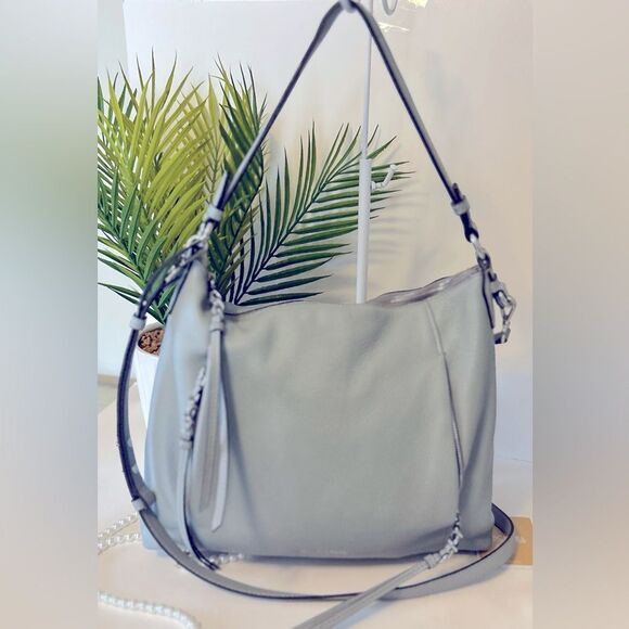 Michael Kors Light Blue pebble leather Shoulder Bag hobo crossbody